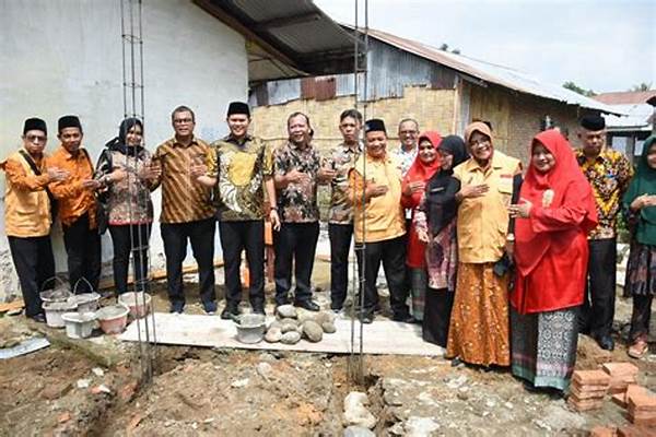 Pemkab Sergai Gerak Cepat, Wabup Adlin Letakkan Batu Pertama Pembangunan Kembali Rumah Korban Angin Puting Beliung